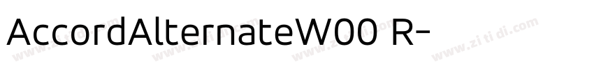 AccordAlternateW00 R字体转换